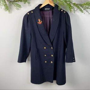Jofeld wool double breasted vintage coat (estimated LG/XL)